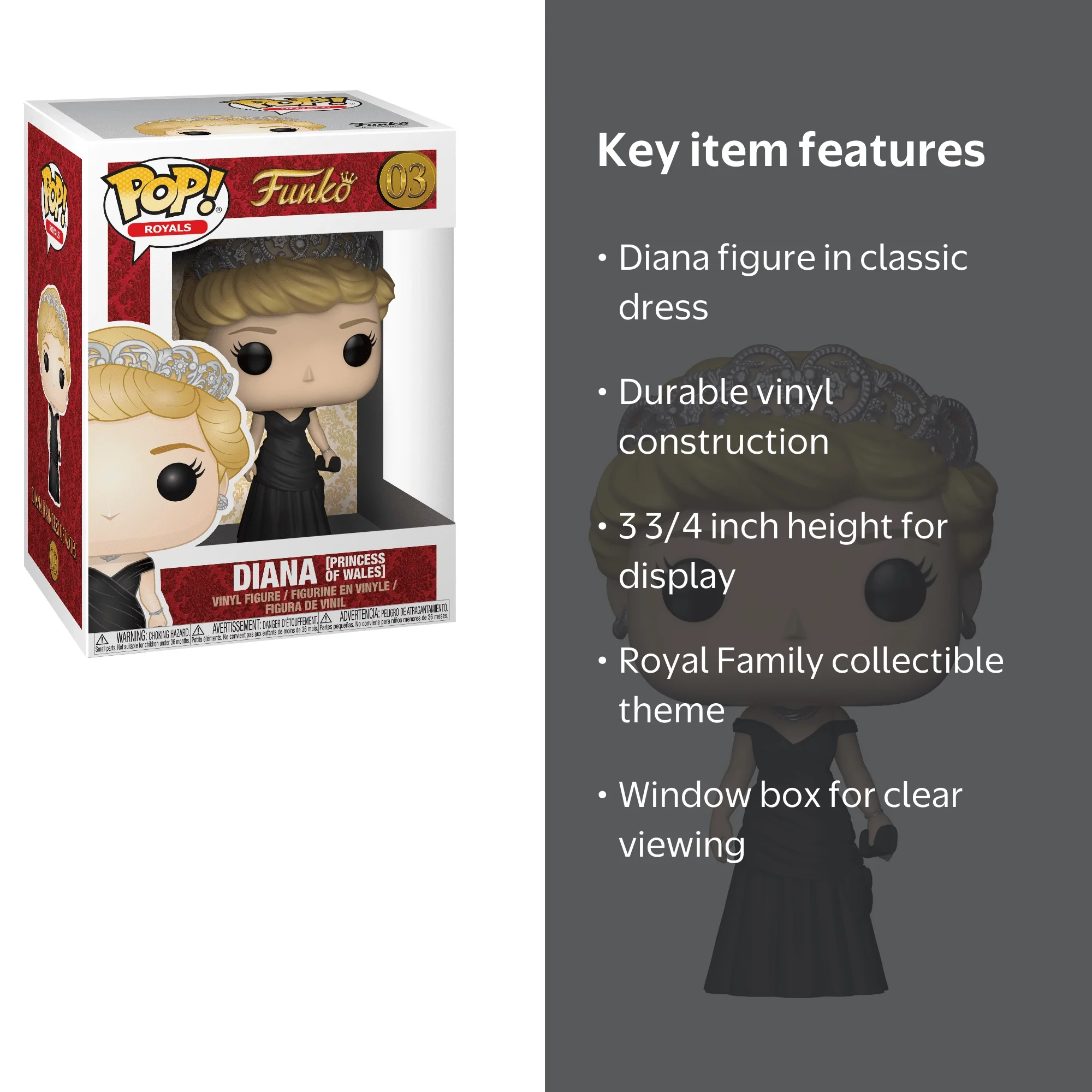Funko POP! Royals: Princess Diana of Wales, Stylized Vinyl Figure