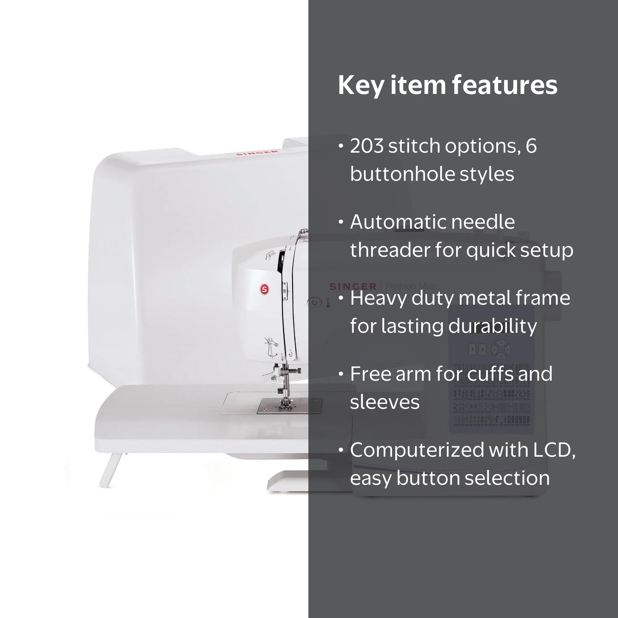 SINGER Fashion Mate 5560 Computerized Sewing Machine with 203
