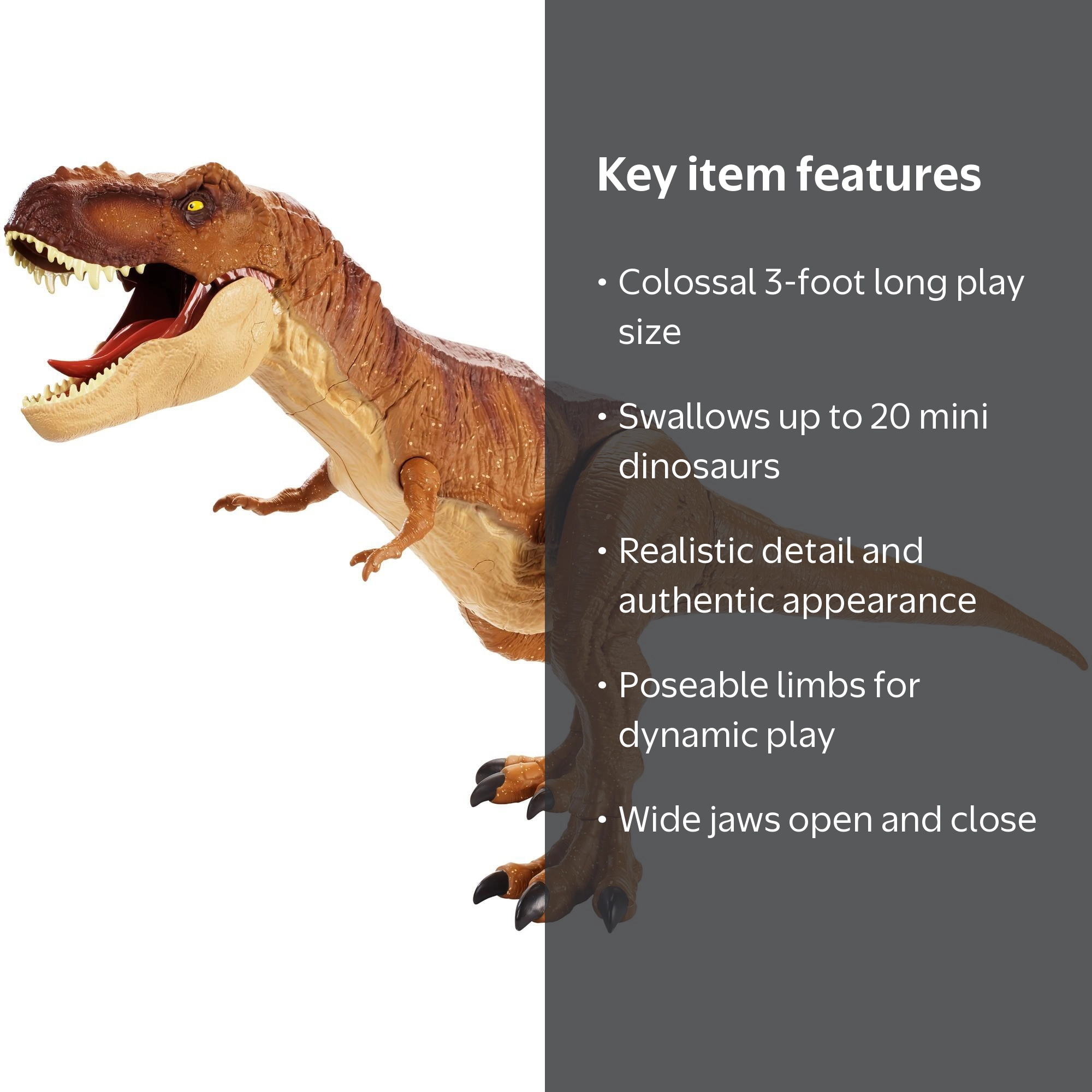 Jurassic World Super Colossal Tyrannosaurus Rex Dino Toy Action