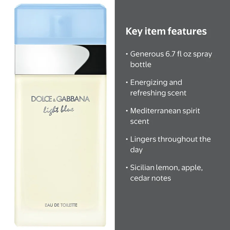 Dolce & Gabbana Light Blue Eau De Toilette Spray, 200 ml 6.7 oz