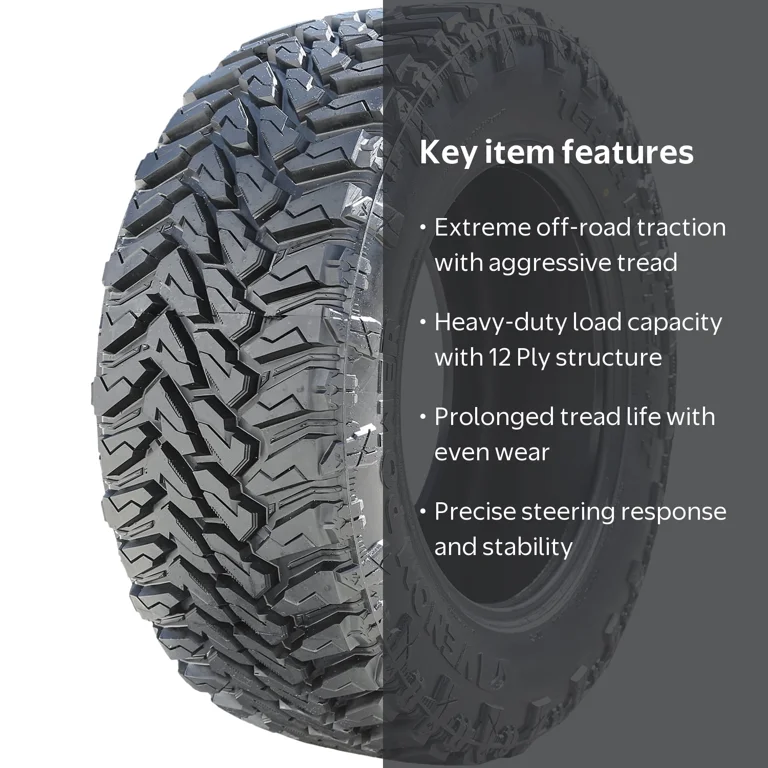 Venom Power Terra Hunter M/T 33X12.50R20 119Q F 12 Ply Mud Truck