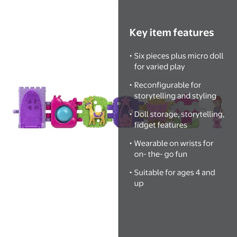 Polly Pocket Fashion Jewellery Pack, Bracelet Treasures Wearables