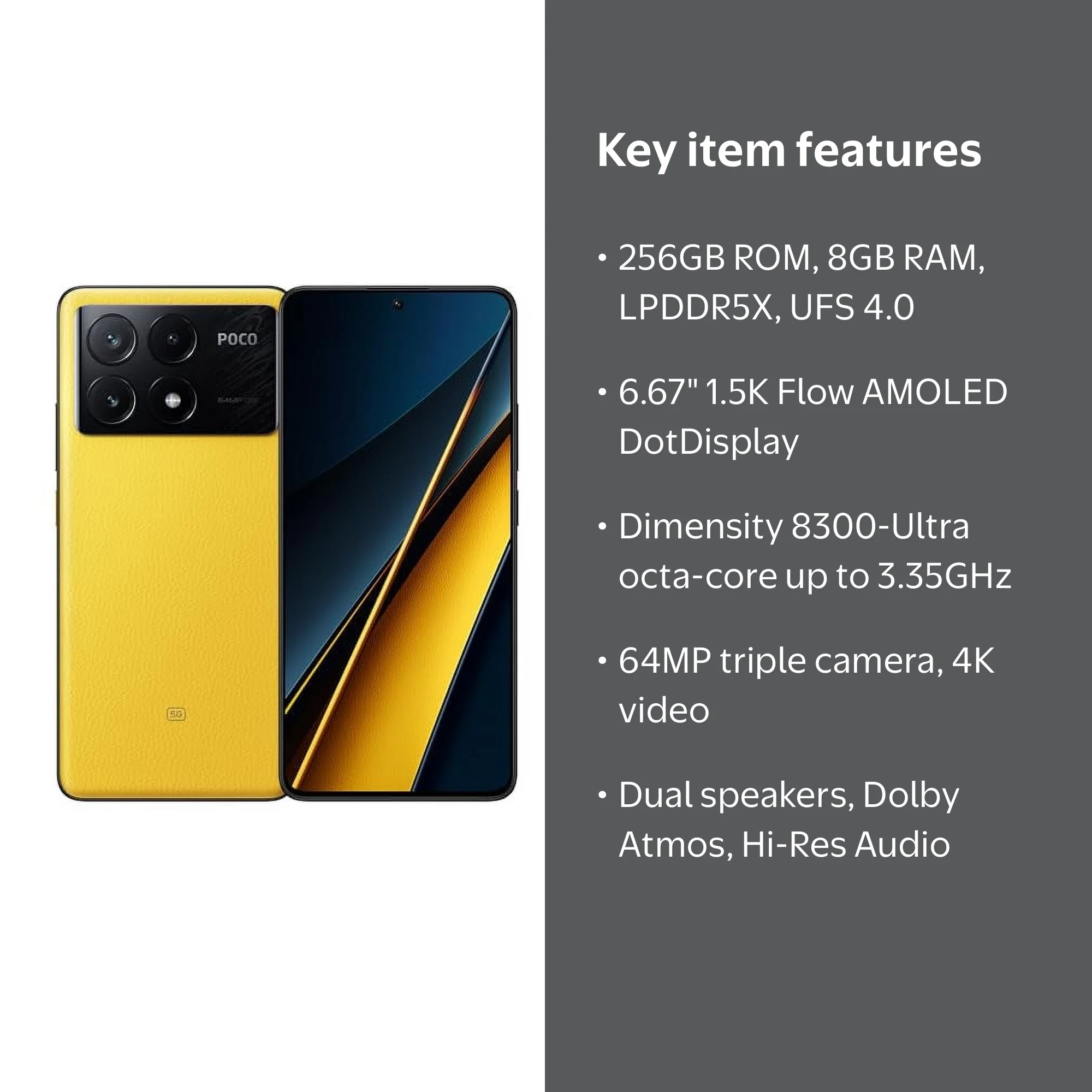 Xiaomi Poco X6 Pro DUAL SIM 256GB / 8GB RAM 5G Unlocked Smartphone