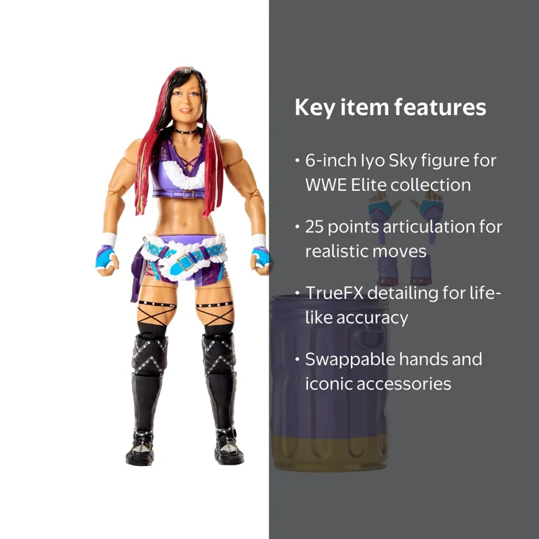 WWE Elite Iyo Sky Action Figure, Series #122 Set, 6-inch