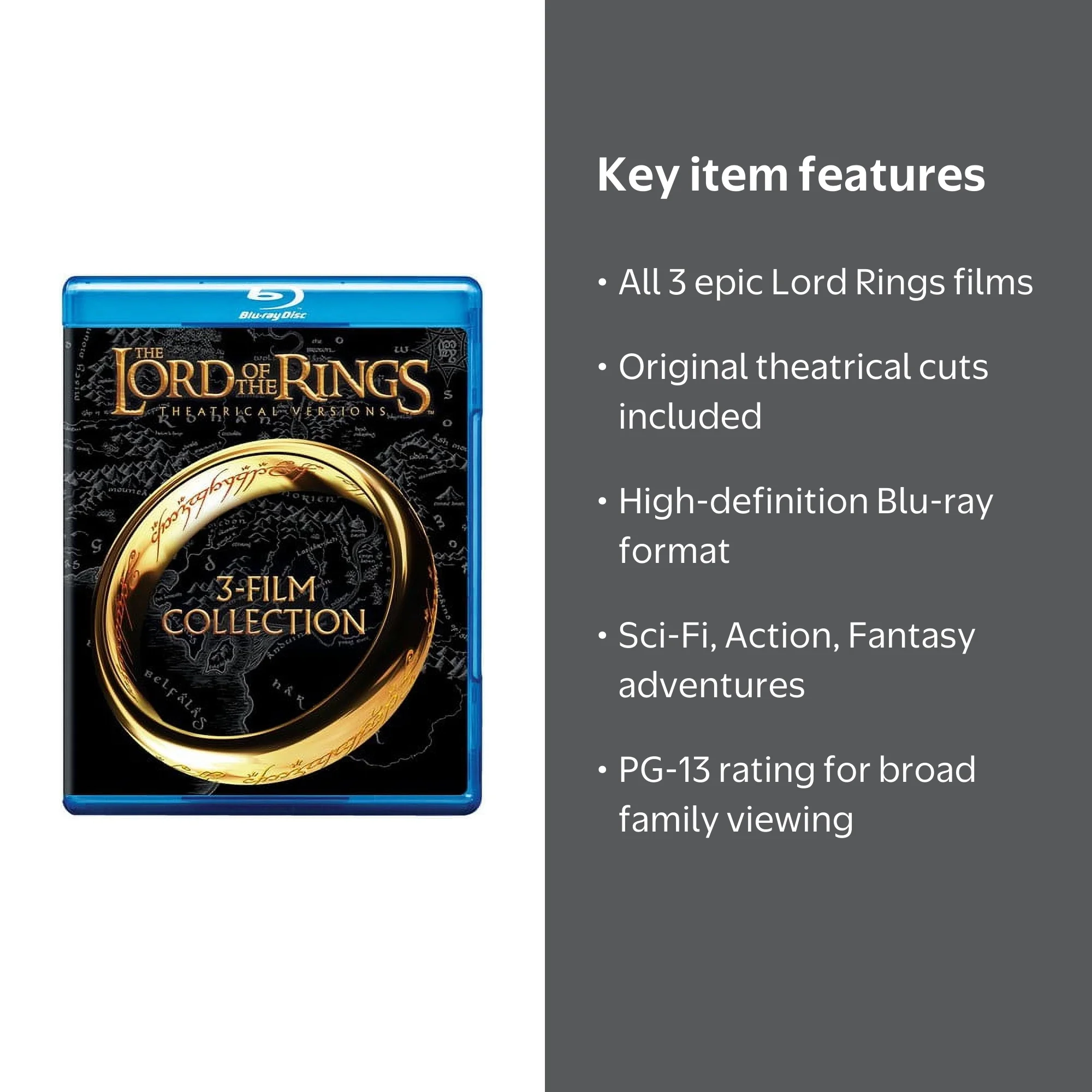 【中古】「非常に良い」The Lord of the Rings: Theatrical Versions: 3-Film Collection [Blu-ray] The Lord of the Rings Trilogy: 3-Film Blu-ray Set (Theatrical