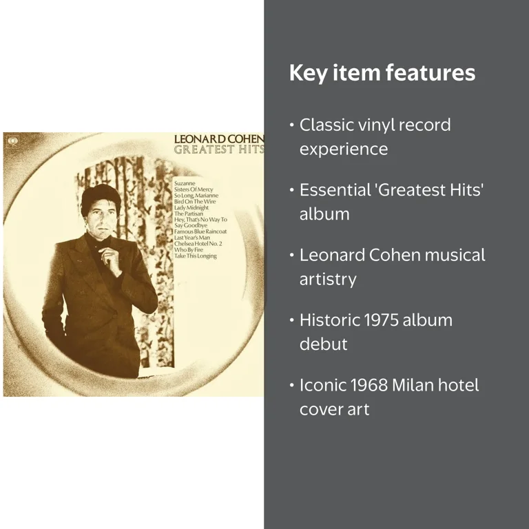 Leonard Cohen - Leonard Cohen Greatest Hits - Music & Performance