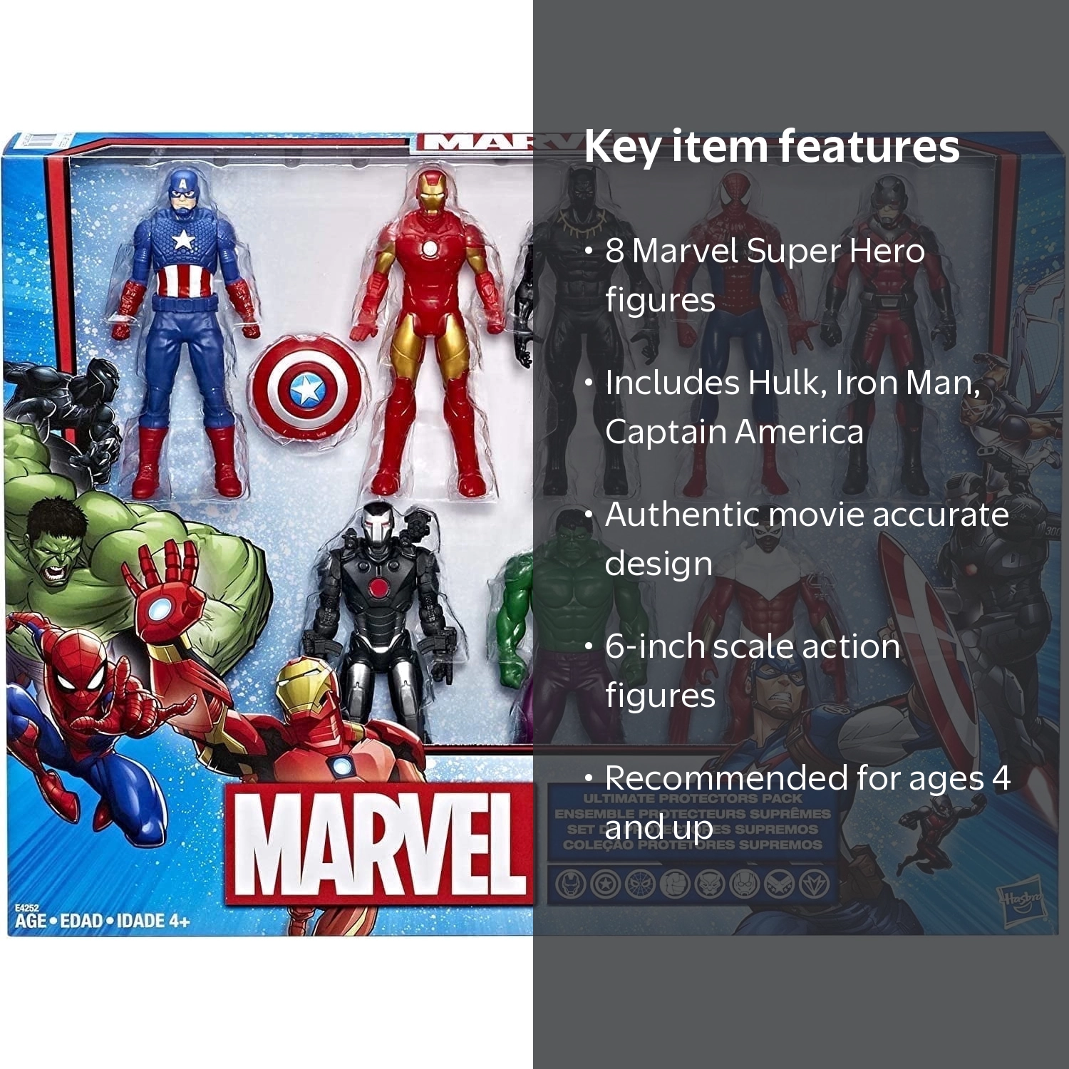 Marvel Avengers Action Figures - 8-pack, Movie-inspired design