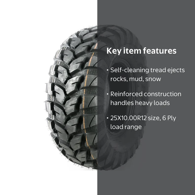 Duro, Tire, 25/10R12 C, All Season All Terrain, 6 Ply - Walmart.com