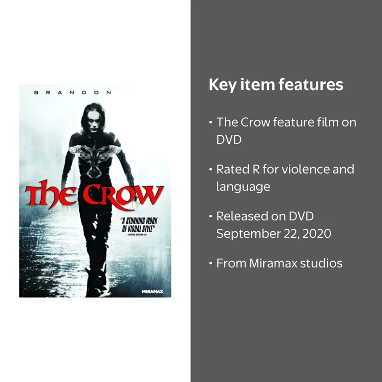 The Crow (DVD) Miramax 2020-09-22 Digital Video Disc Movie