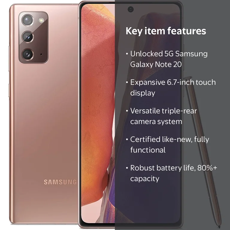 Samsung Galaxy Note 20 5G N981U 128GB Fully Unlocked Smartphone