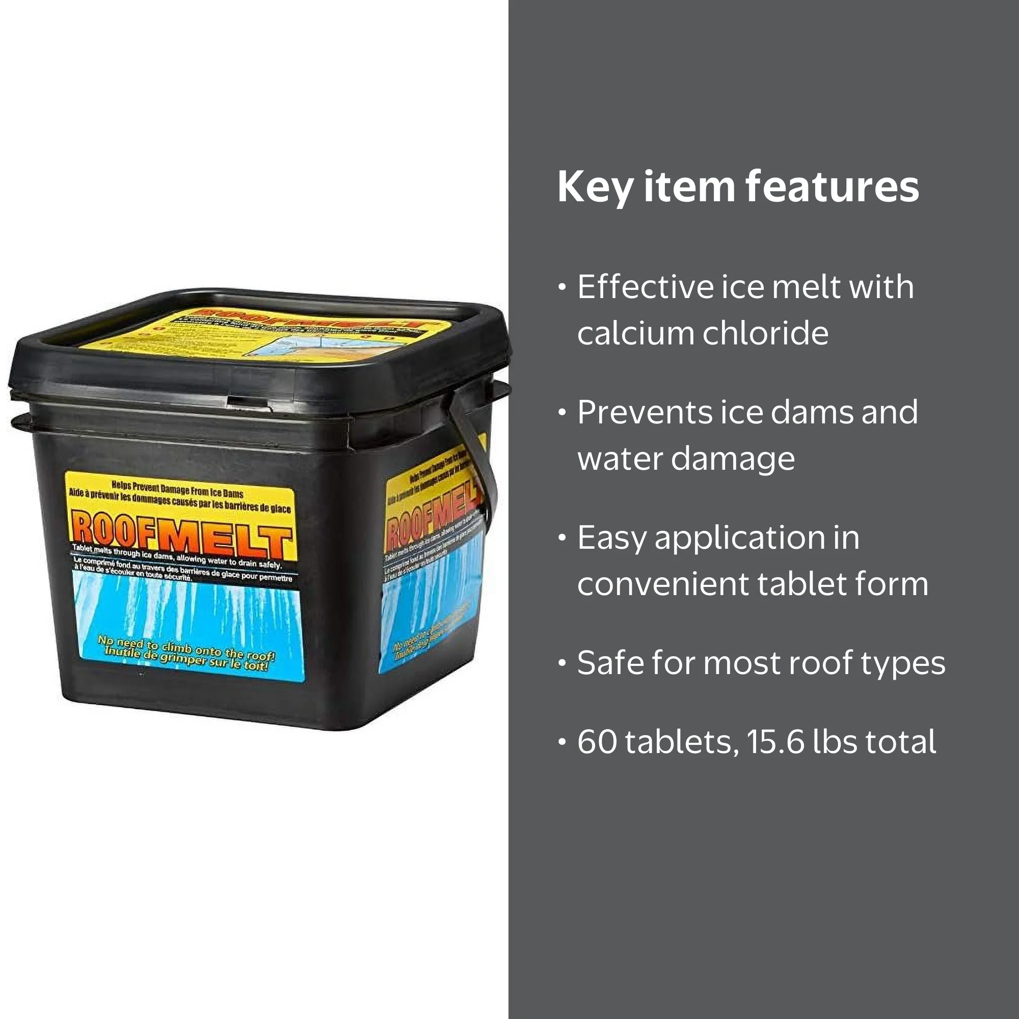 Roof Melt, Ice Melt Tablets, 60 Count, for Roof Surface - Walmart.com