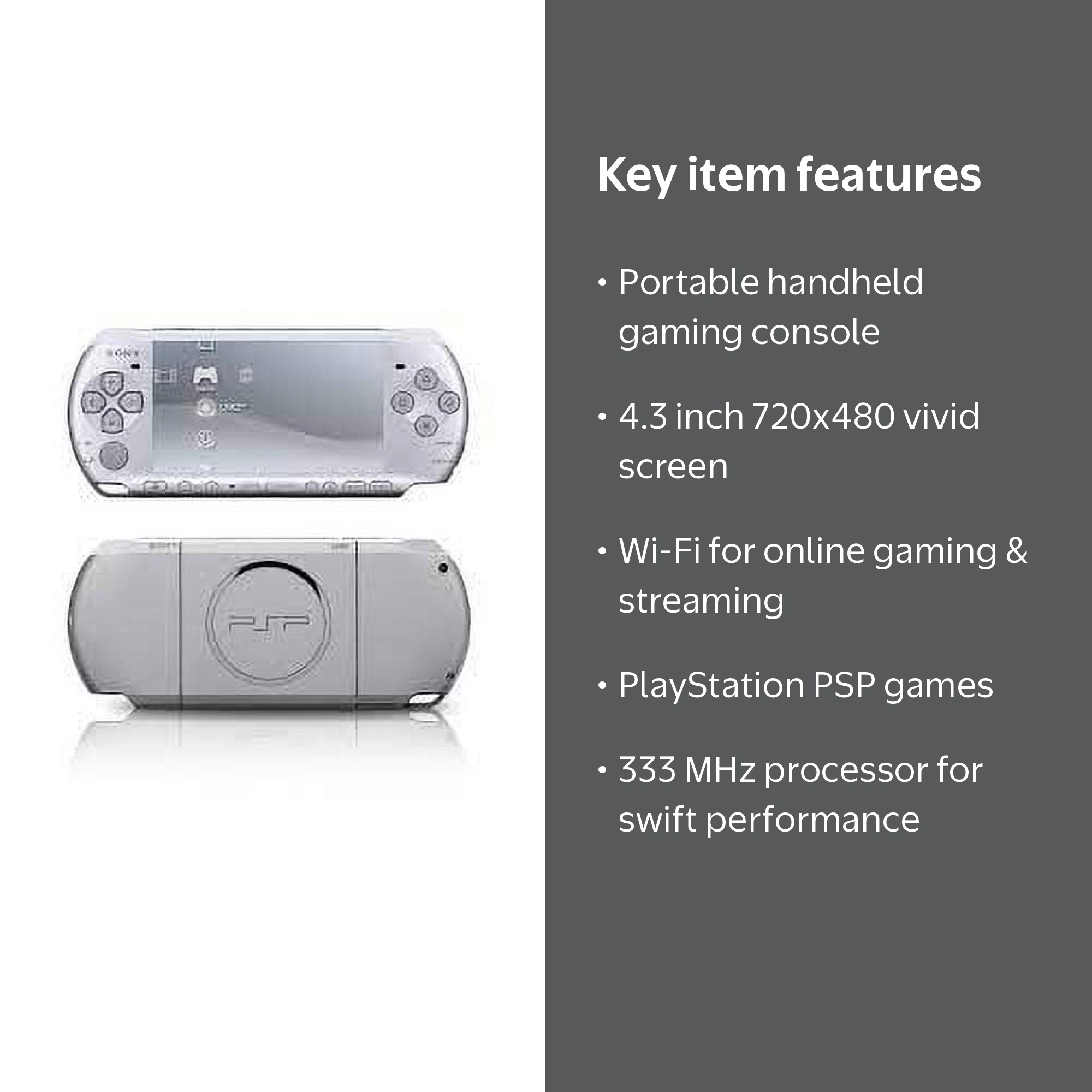 Sony PlayStation Portable PSP 3000 Silver - Compact System