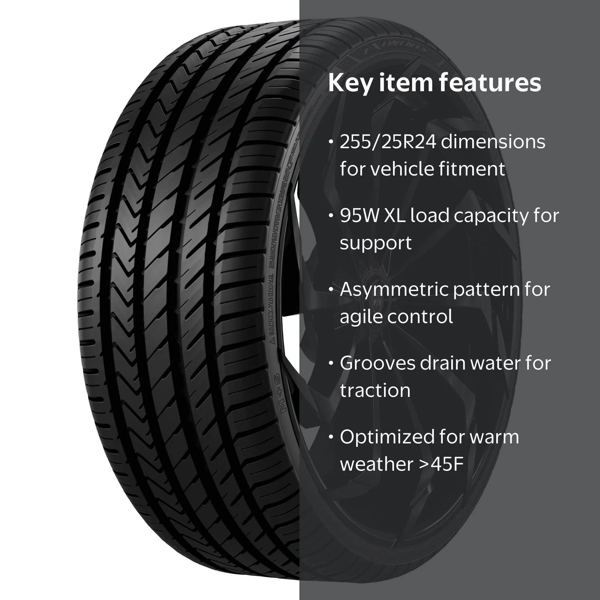 Lexani, Passenger Tire, 255/25R24 95W XL, Sport Handling Wet Dry