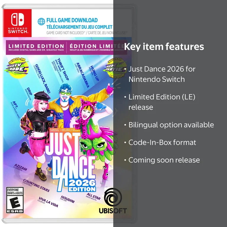 Ubisoft, Just Dance 2026 LE Bilingual, Code-In-Box for Nintendo
