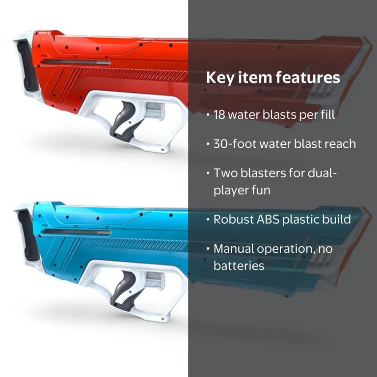 SPYRA 2 Pack Manual Water Blaster, Outdoor Squirt Gun Toy, SpyraLX