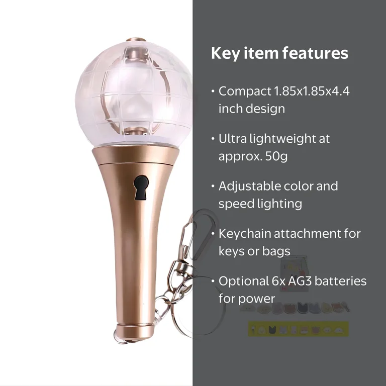ATEEZ ペンライト ver.1 ver.2 キーホルダー ATEEZ Lightstick Ver2 Keychain Kpop Mini Light Stick with Seller's