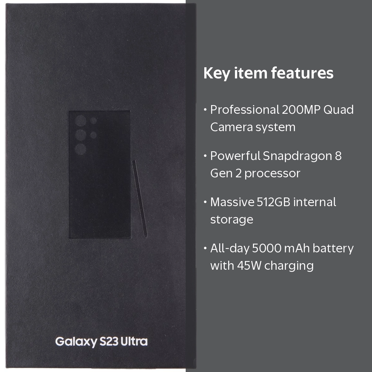 Samsung Galaxy S23 Ultra Phone, 6.8-inch, Unlocked, 512GB, Phantom