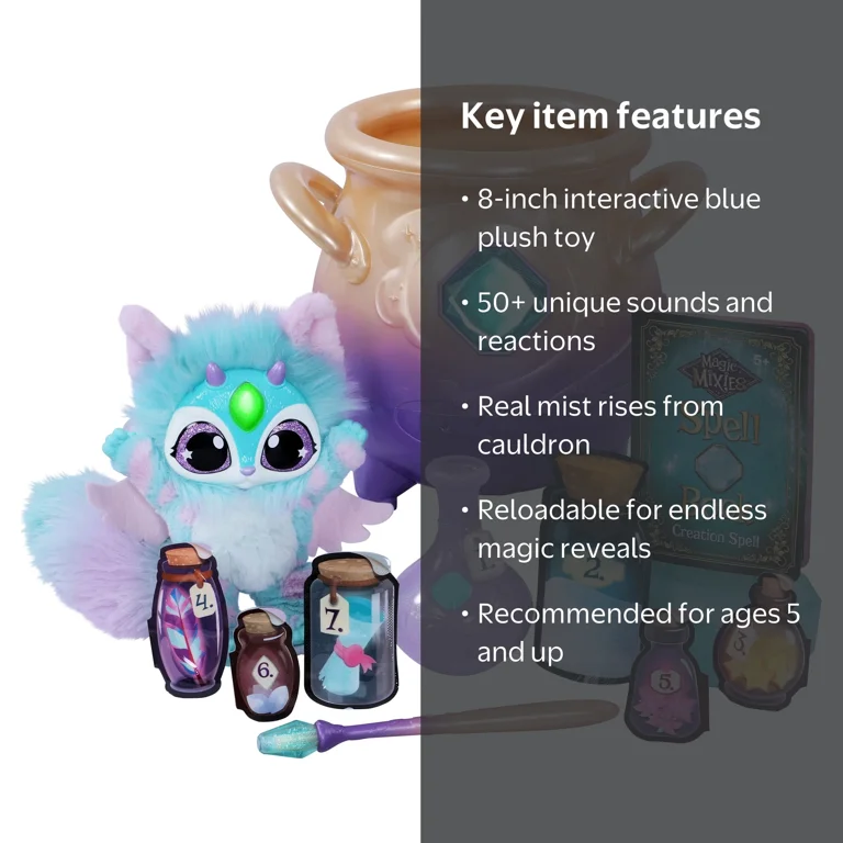 Magic Mixies Magical Misting Cauldron with Interactive 8 inch Blue