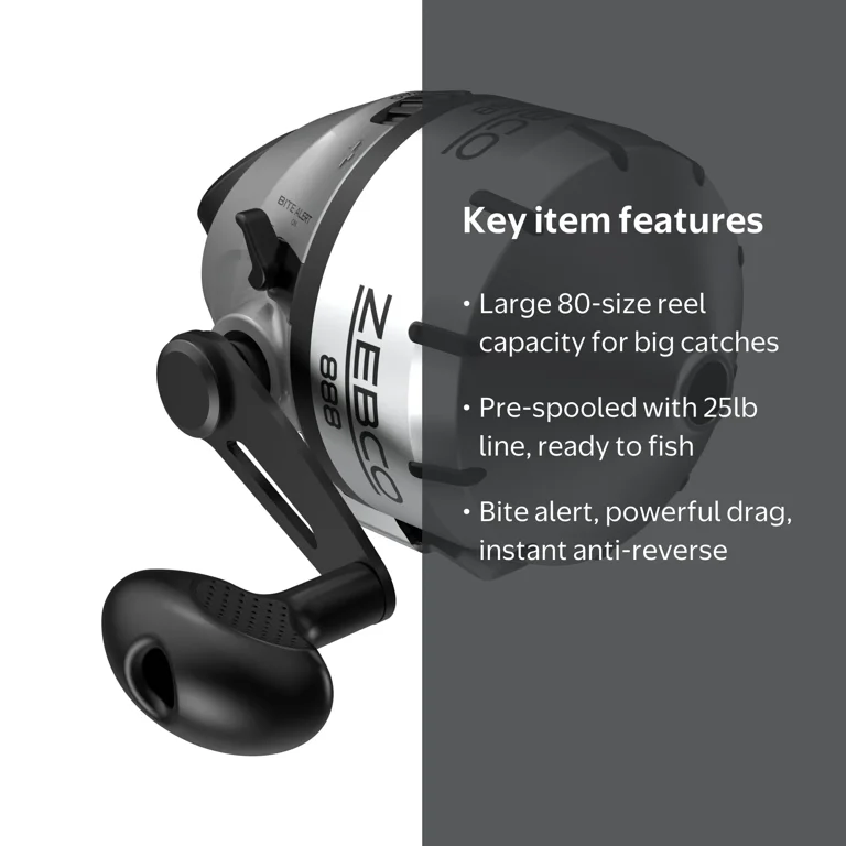Free Shipping! Zebco Heavy Duty 80 Spincast Fishing Reel with