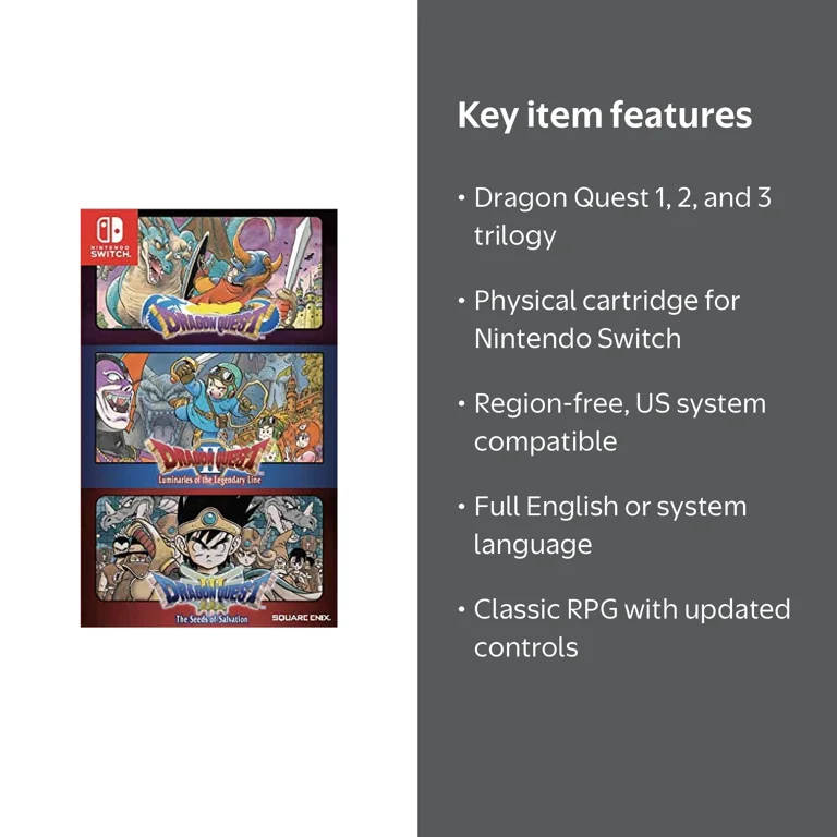 Square Enix Dragon Quest 1-3 Collection Game for Nintendo Switch