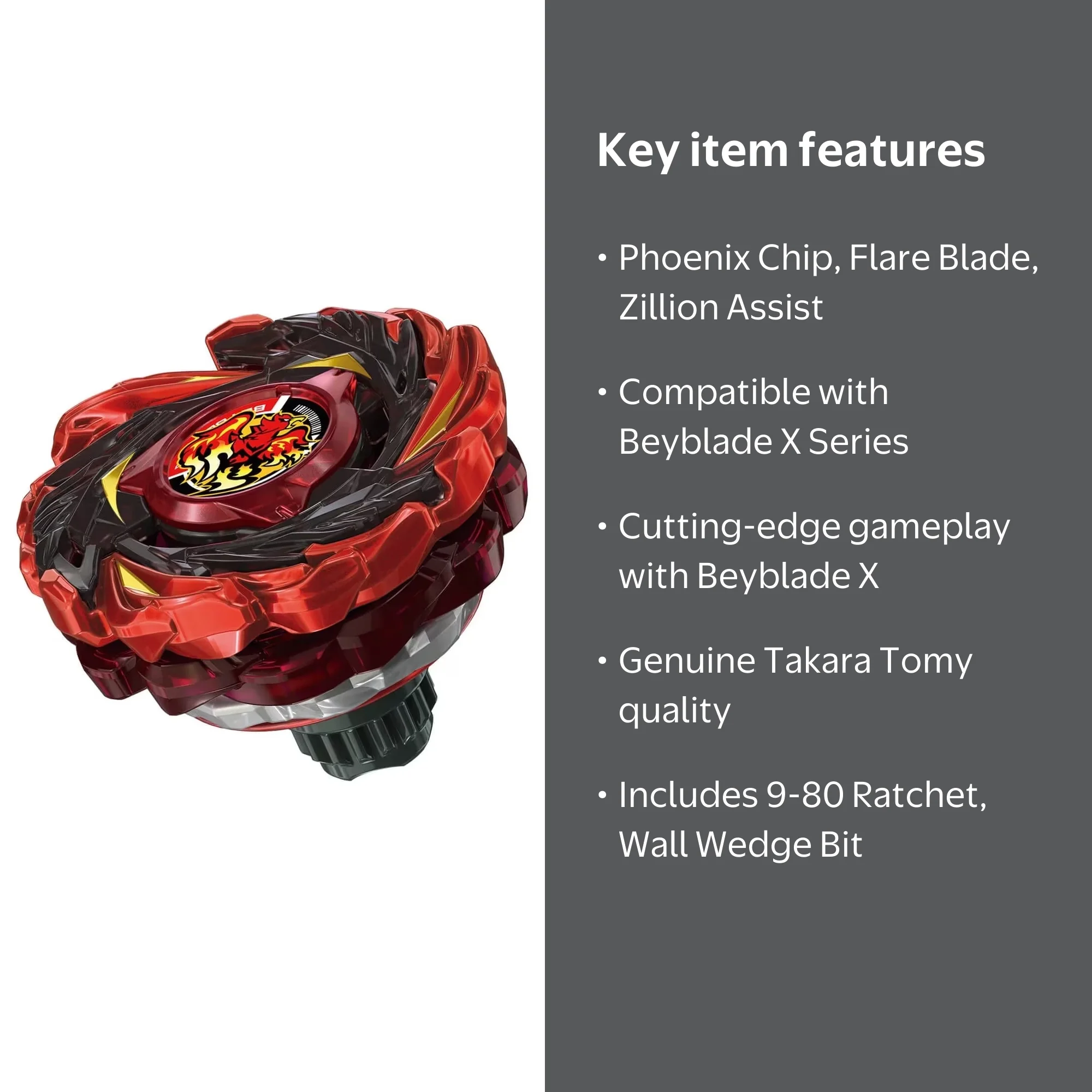 Takara Tomy Radiance Phoenix Flare Z9-80WW Beyblade X Booster CX