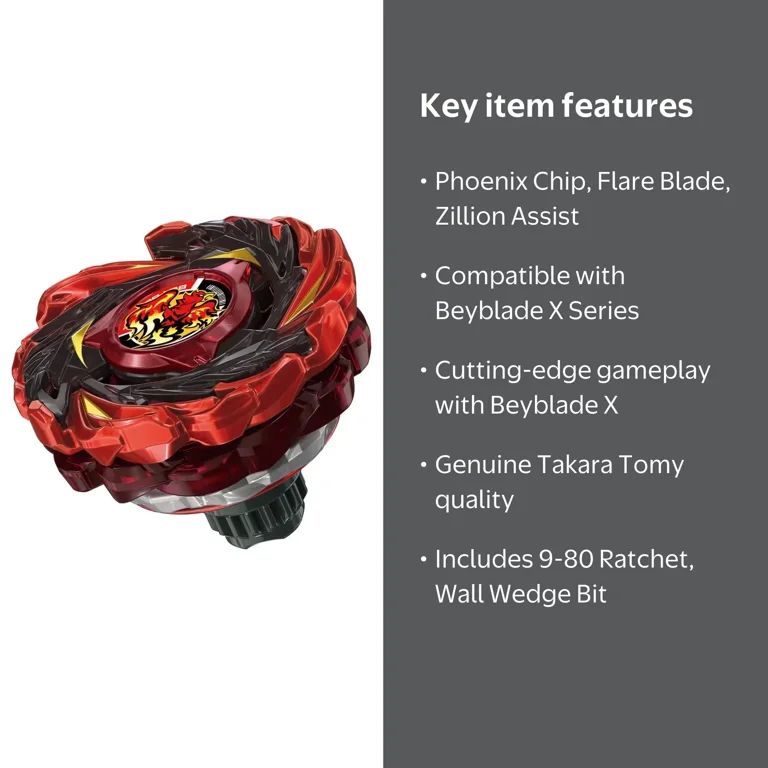 Takara Tomy Radiance Phoenix Flare Z9-80WW Beyblade X Booster CX