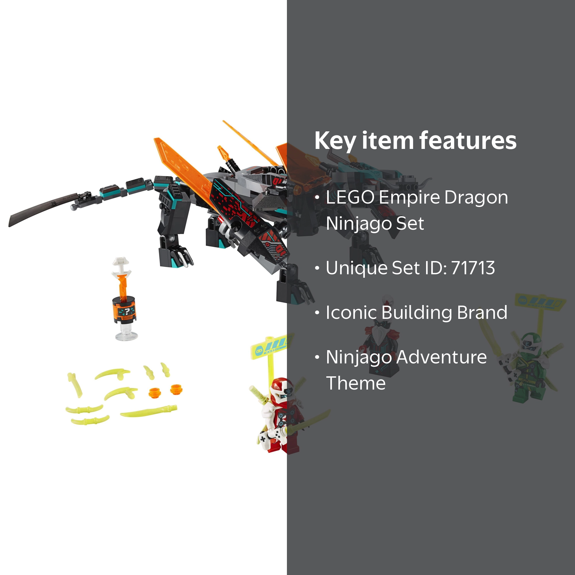 LEGO NINJAGO Sets Empire Dragon 71713 Toy Kit with Ninja Mech, Age