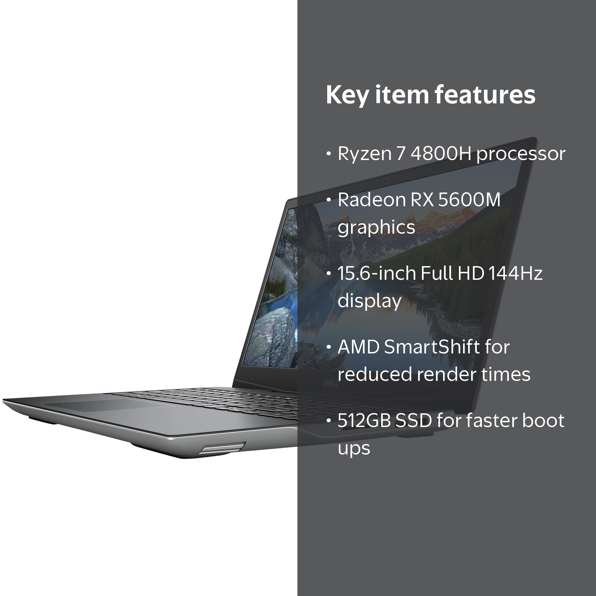 Dell G5 15 Gaming Laptop: Ryzen 7 4800H, 512GB SSD, Radeon RX