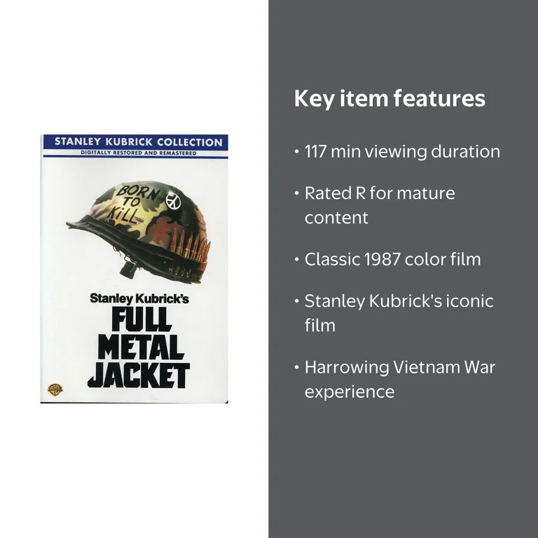 SDS, Full Metal Jacket DVD, 117 min, Color, Full Screen, Warner