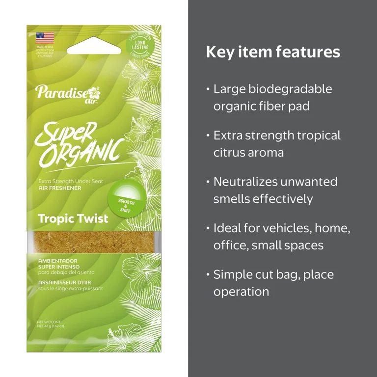 Paradise Air Super Organic Extra Strength Air Freshener, Under the