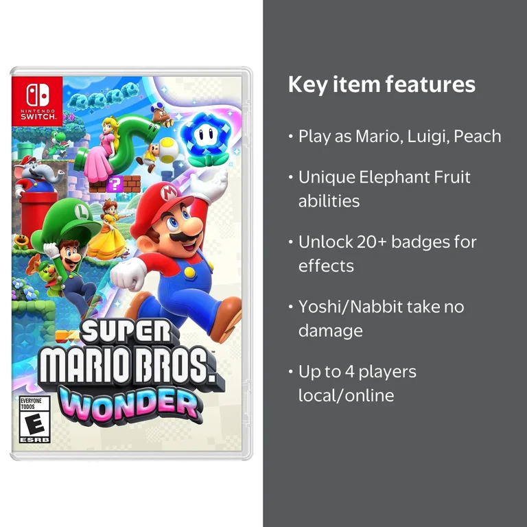 Nintendo Super Mario Bros Wonder, Side-Scrolling Adventure Game