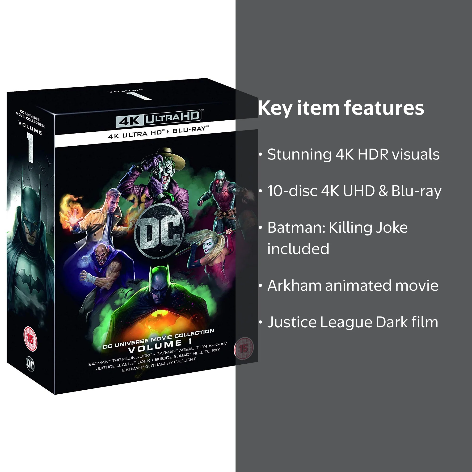 DC Comics, Movie Collection, Volume 1, 4K Ultra HD Blu-ray 10-Disc