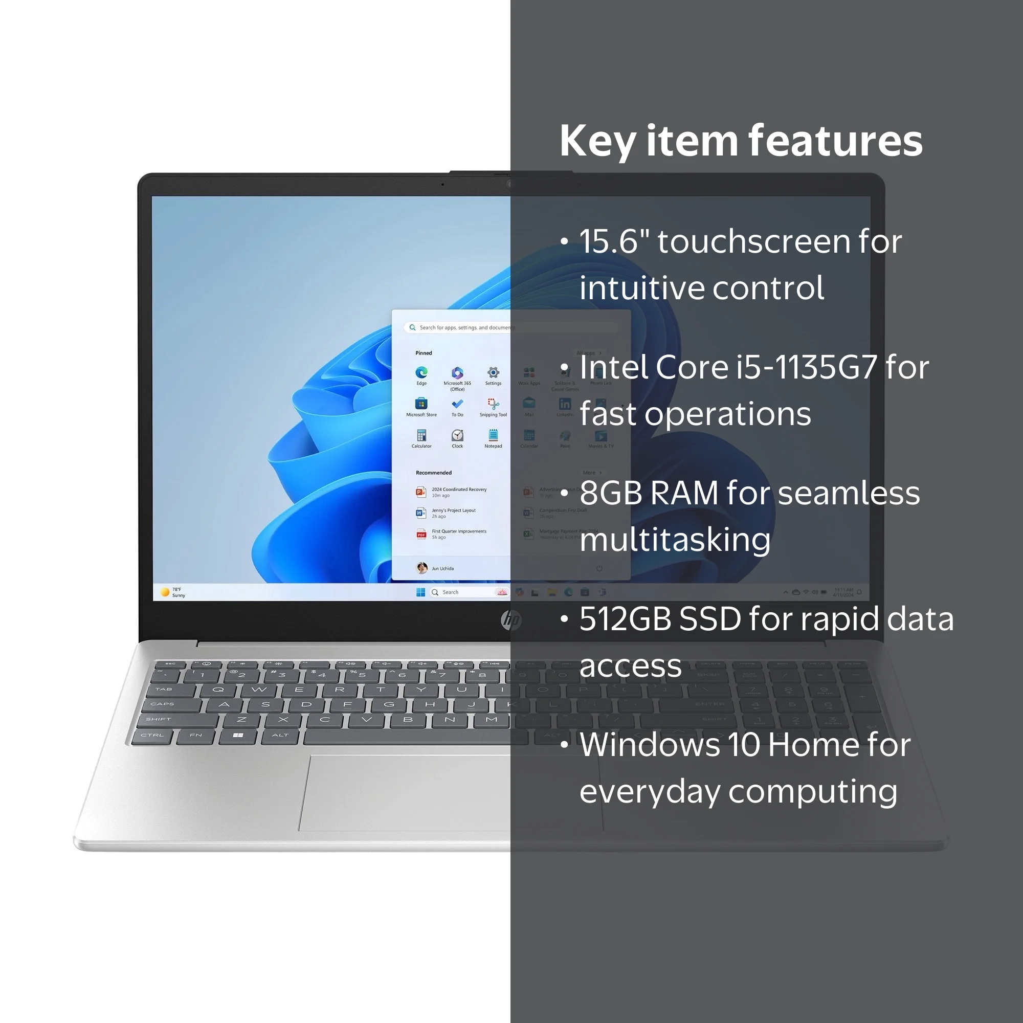 HP, Touchscreen Laptop, 15.6