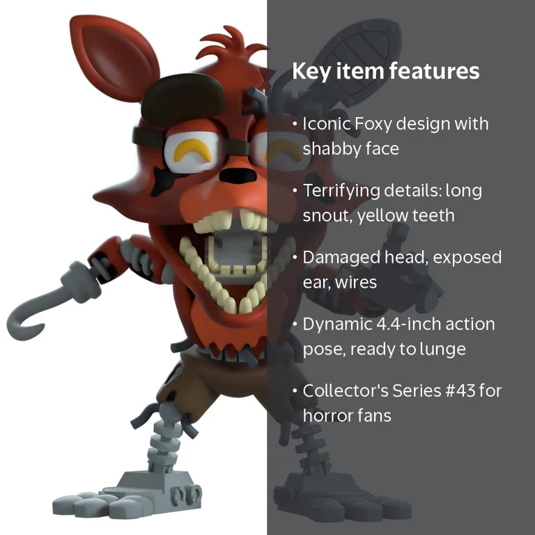 Withered Foxy Vinyl Figure #43 [Youtooz] - Walmart.com