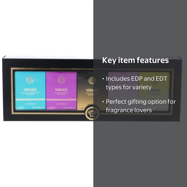 MINI VERSACE 5PC SET, UNISEX PERFUME, GIFT SET - Walmart.com