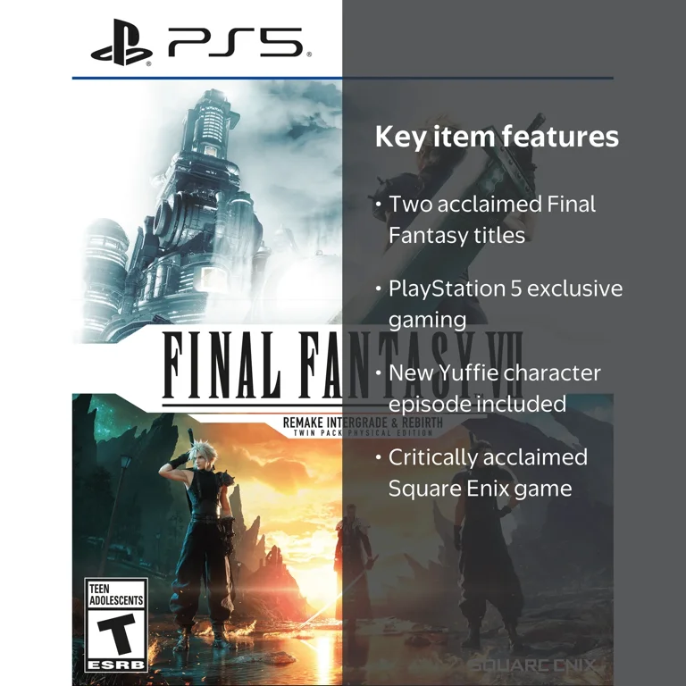 Final Fantasy VII Remake Intergrade & Rebirth Twin Pack for PS5