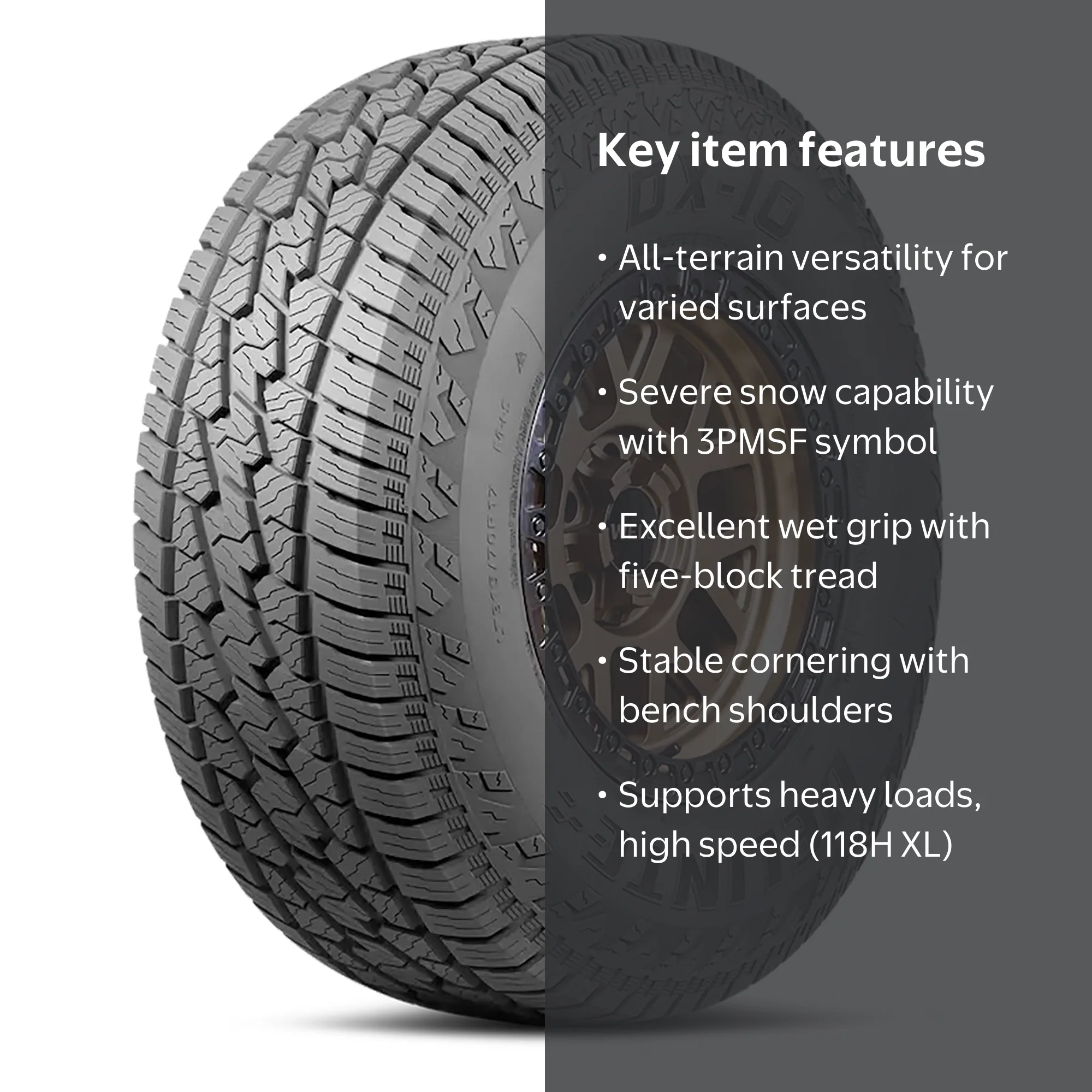 Free Shipping! Delinte All Terrain Tire 275/55R20 118H XL Long