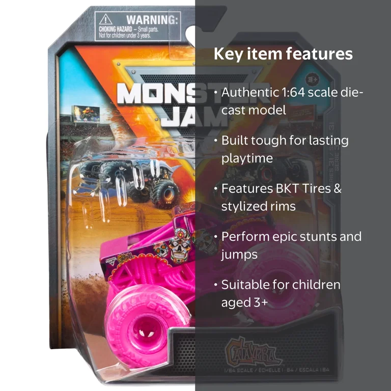 Monster Jam, Calavera Monster Truck, 1:64 Scale Die-Cast Vehicle