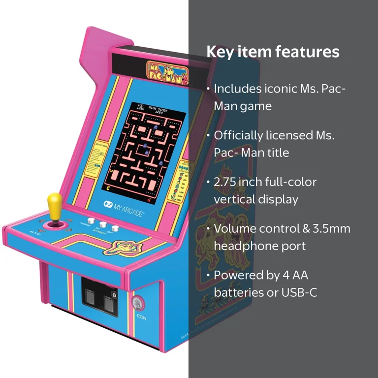 My Arcade, Micro Player Pro, Ms. Pac-Man Portable Arcade, 6.7-in