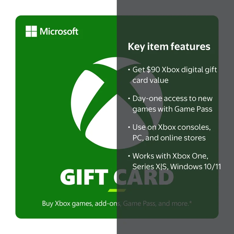 XBOX $90 Gift Card [Digital] - Walmart.com
