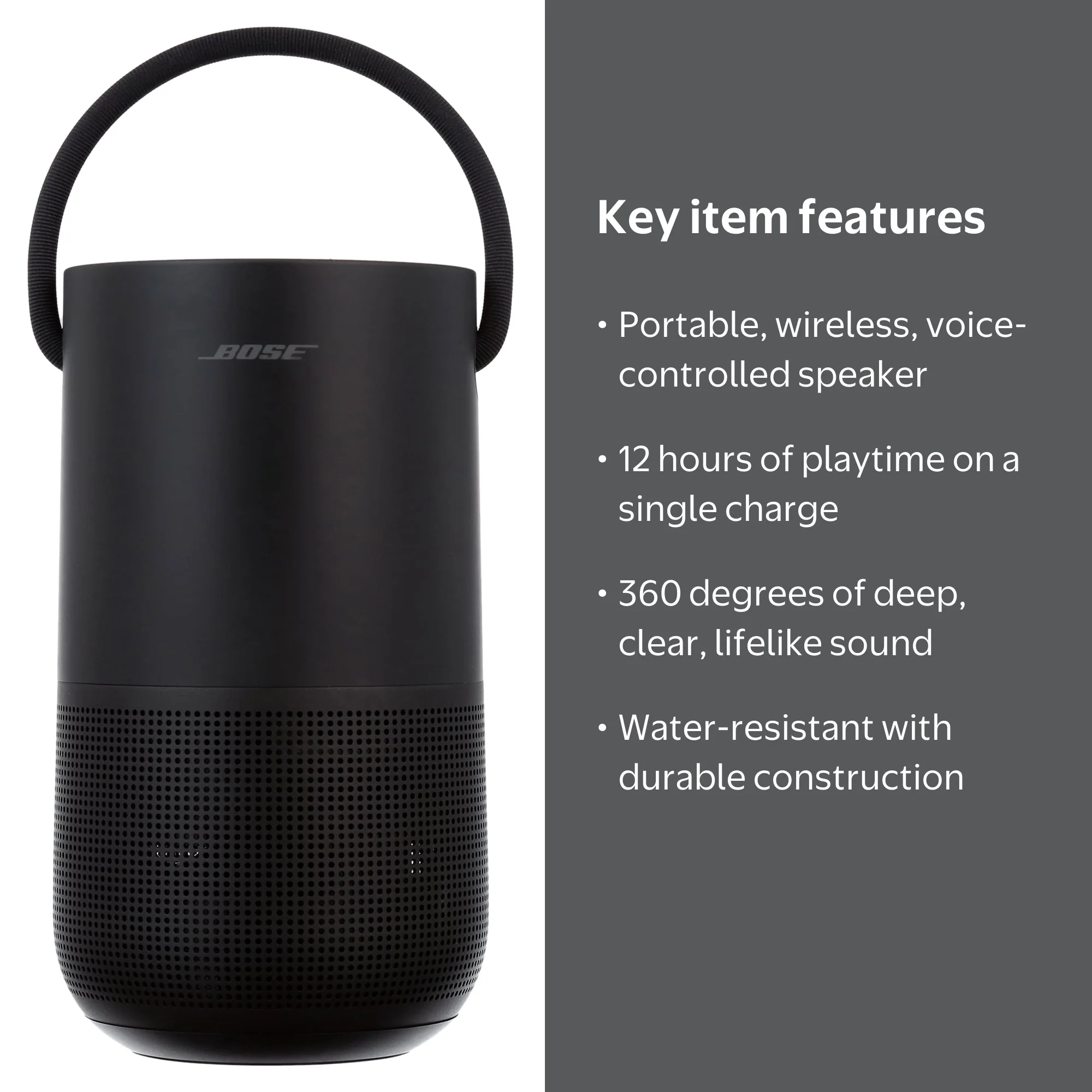 Bose Portable Smart Speaker with Wi-Fi, Bluetooth, Voice Control