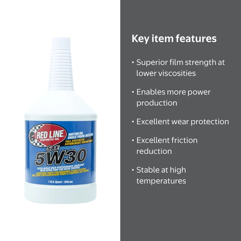 Red Line Synthetic Oil, Motor Oil, SAE 5W30, 1 Quart - Walmart.com