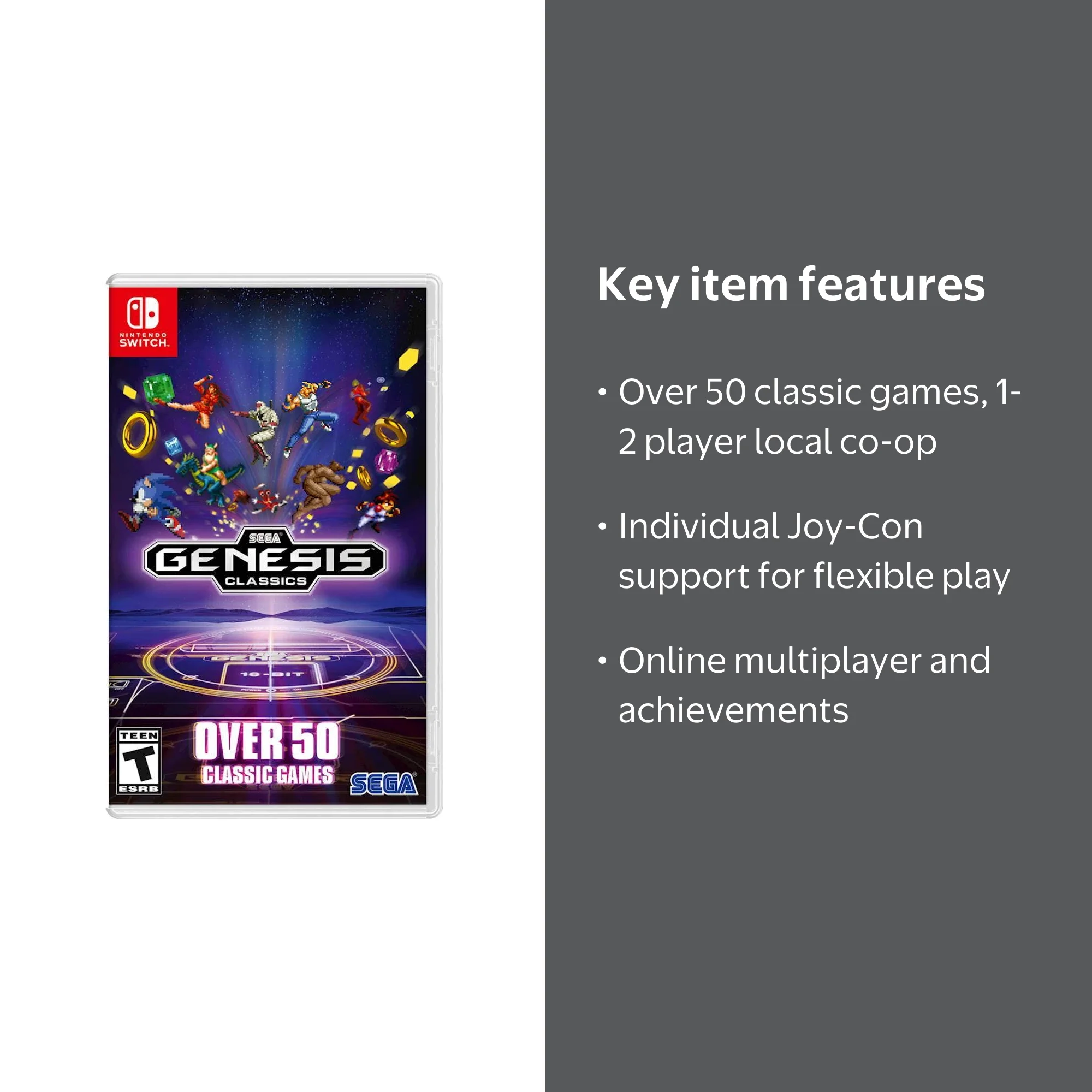 SEGA, Genesis Classics, Nintendo Switch, Over 50 Titles - Walmart.com