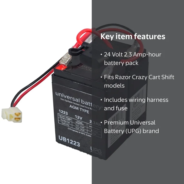 AlveyTech, Battery Pack, 24 Volt 2.3 Ah, Replacement Set of 2