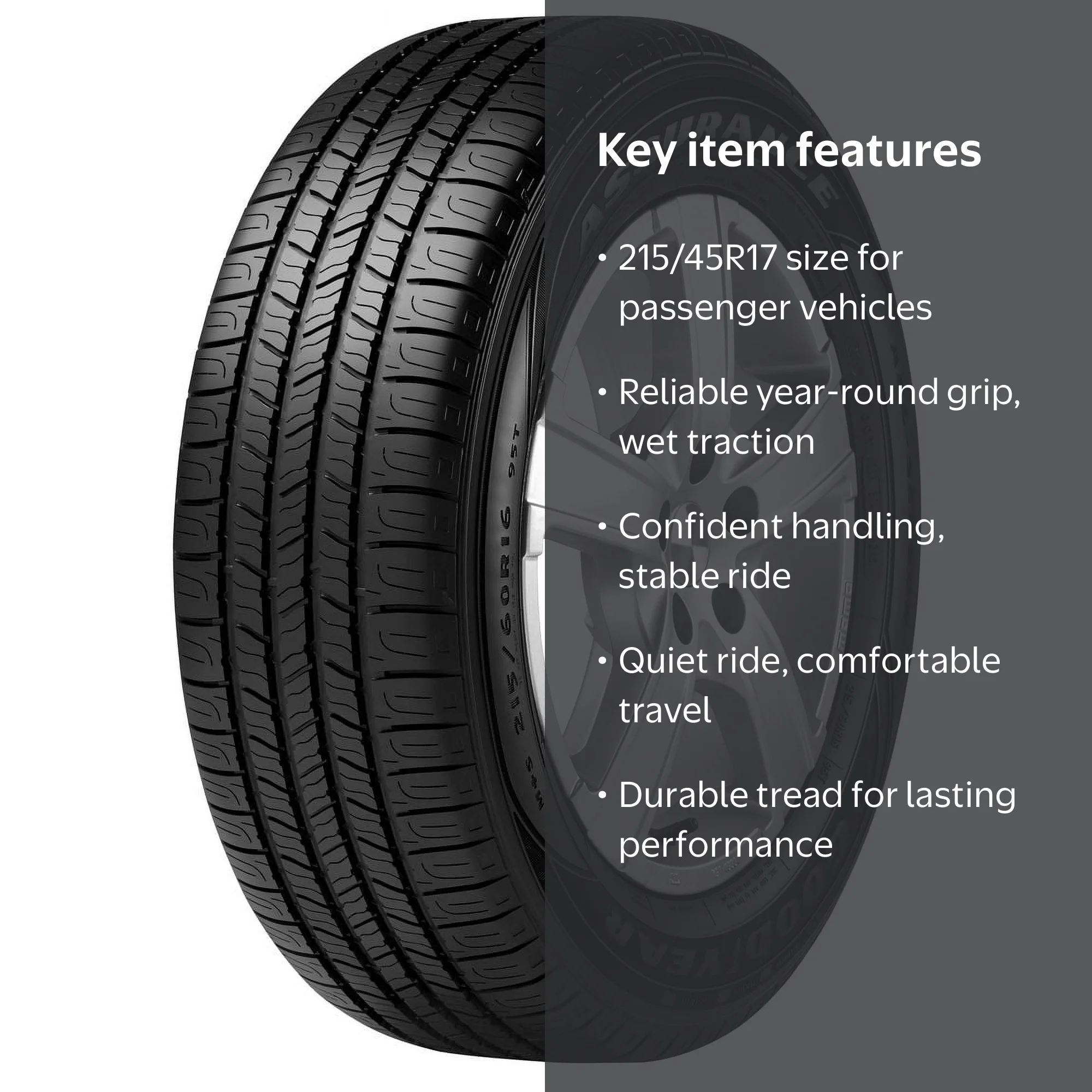 Goodyear Assurance 215/45R17 87V All-Season Passenger Tire for