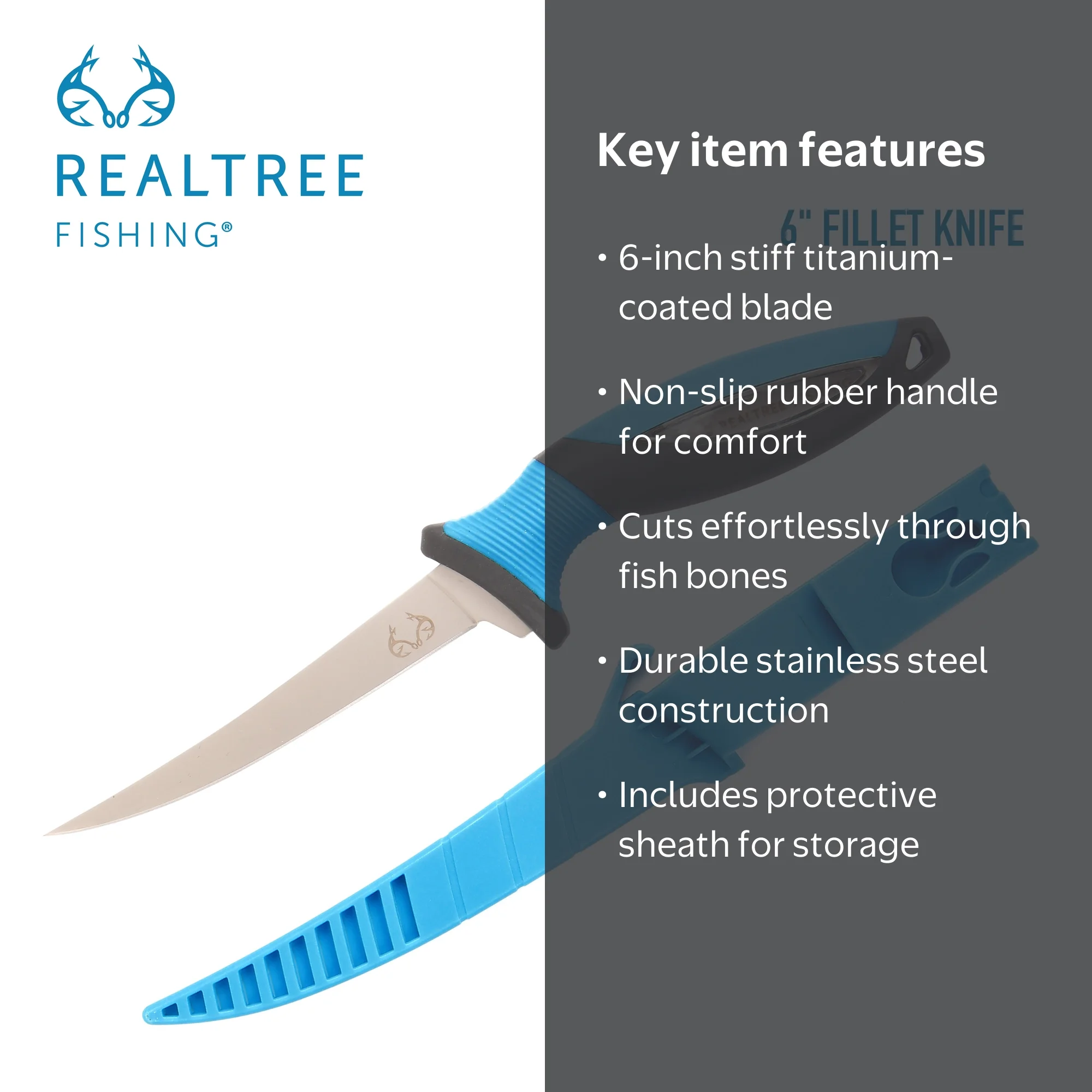 Realtree Fishing Fillet Knife, Stainless Steel, 6-inch - Walmart.com