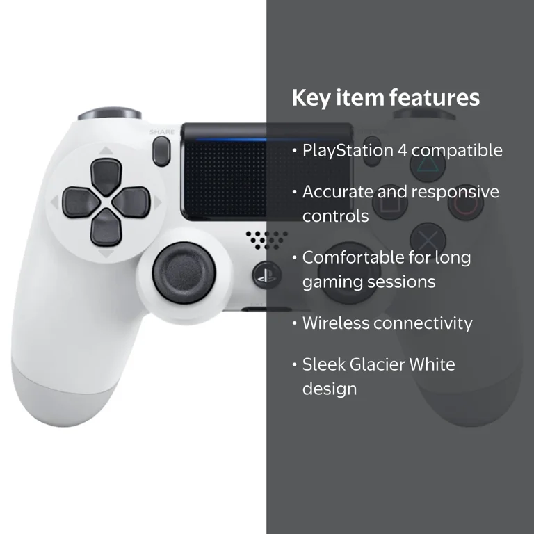 Sony PS4 Wireless DualShock Controller - Glacier White with