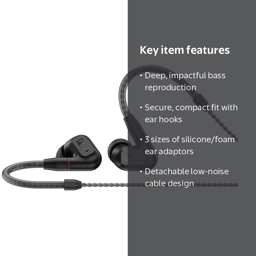 Sennheiser, In-Ear Audiophile Headphones, IE 200, Black - Walmart.com