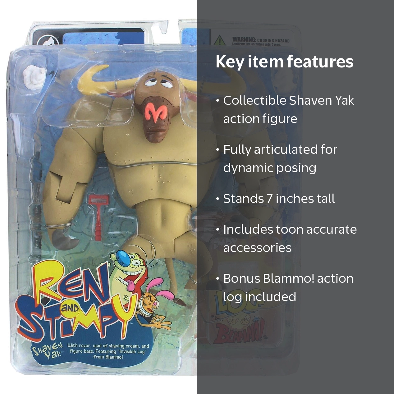 Nickelodeon Ren & Stimpy Series 1 Action Figure - Shaven Yak