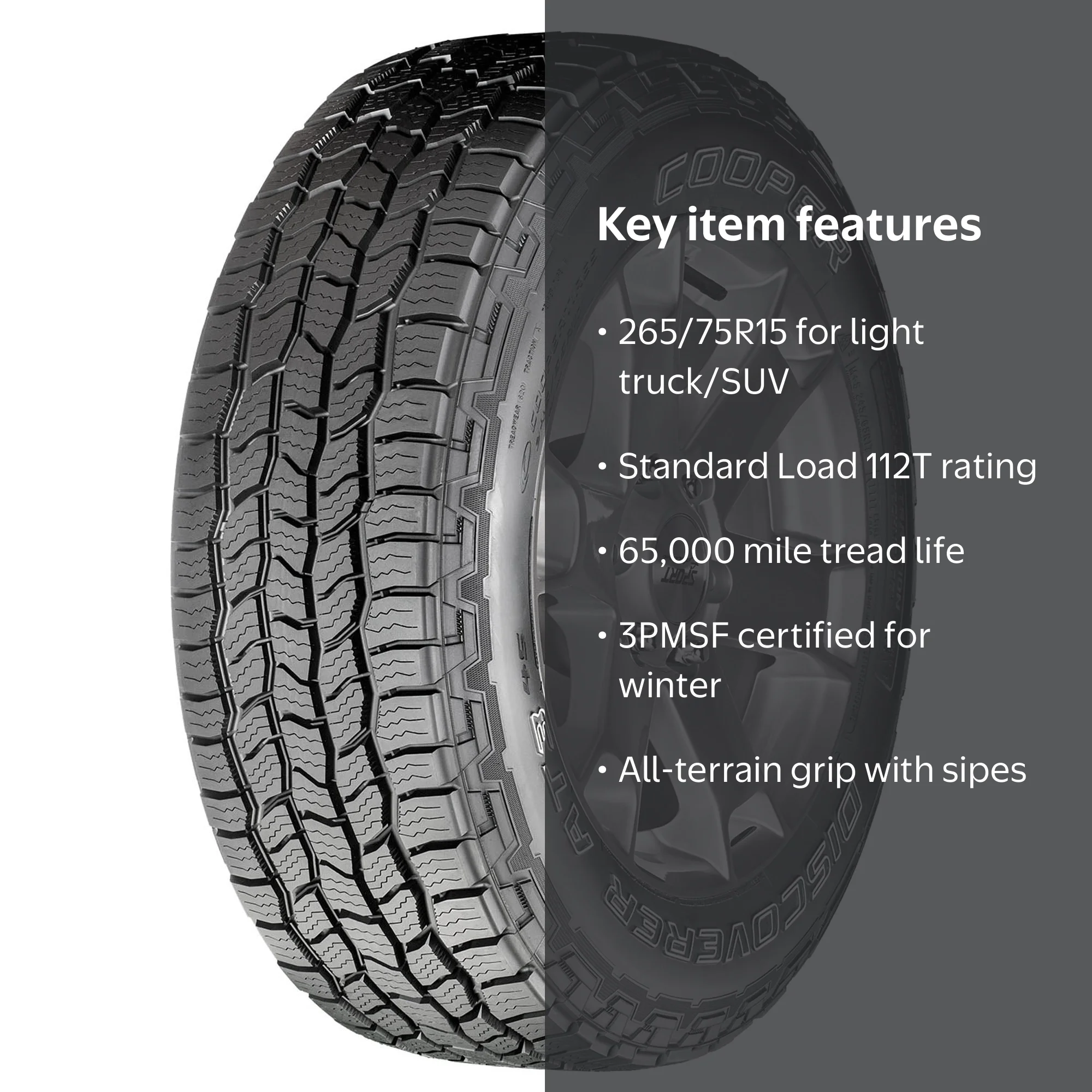 Cooper Discoverer AT3 4S All-Season 265/75R15 112T Light Truck